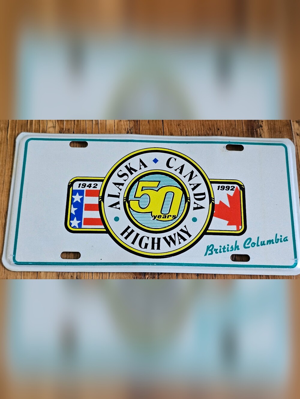 Alaska Canada Highway 50 Years Vintage Logo Patch - Yellow/Teal